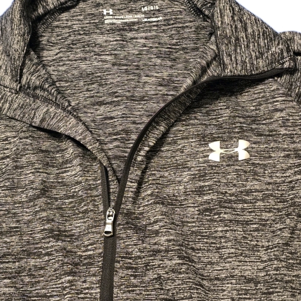 Under Armour HeatGear Quarter Zip Long Sleeve Women Large Athlesuire Lightweight - Picture 3 of 9